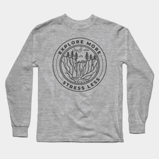 Explore More Stress Less Nature Logo Long Sleeve T-Shirt